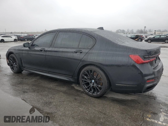 2022 BMW 7 Series 740i with VIN WBA7T2C08NCJ45450, listed as a Copart auction lot 44440605 with 75,297 mi miles and Salvage Title. Bid and sale history available at carsss.com. Image 2.