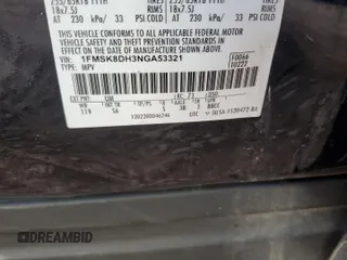 2022 Ford Explorer XLT z VIN 1FMSK8DH3NGA53321, wystawiony jako Copart lot #59983905 z przebiegiem 59 012 mil mil oraz Szkoda całkowita • Salvage title. Historia ofert i sprzedaży dostępna na DreamBid. Obrazek 13.