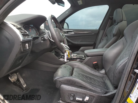 2023 BMW X3 M with VIN 5YM13EC02P9R76895, listed as a Copart auction lot 84182294 with 17,257 mi miles and Salvage title. Bid and sale history available at DreamBid. Image 7.