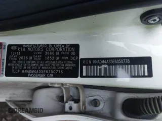 2014 Kia Rio LX with VIN KNADM4A35E6350778, listed as a IAAI auction lot 42188131 with 162,754 mi miles and . Bid and sale history available at DreamBid. Image 9.