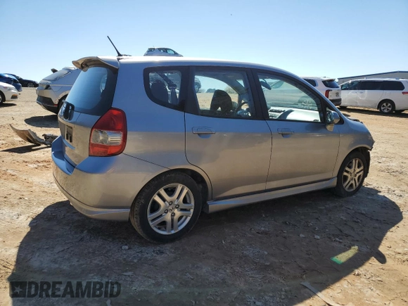 2008 Honda Fit Sport with VIN JHMGD38668S043186, listed as a Copart auction lot 48533055 with 95,396 mi miles and Salvage Title. Bid and sale history available at carsss.com. Image 3.