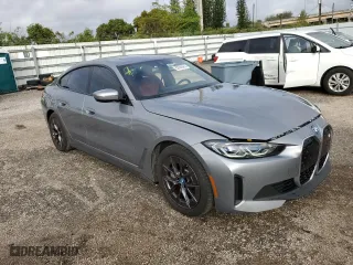 2023 BMW i4 eDrive40 with VIN WBY73AW0XPFP66343, listed as a Copart auction lot 82095563 with 13,724 mi miles. Bid and sale history available at carsss.com. Image 4.