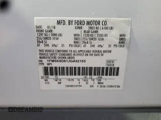 2018 Ford Explorer XLT с VIN 1FM5K8D81JGA62185, выставлен на аукционе Copart как лот 62509555 с пробегом 77 262 миль миль и Списание • Salvage title. История ставок и продаж доступна на DreamBid. Изображение 14.