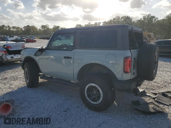 2023 Ford Bronco with VIN 1FMDE5CP0PLB54673, listed as a Copart auction lot 78474604 with 18,325 mi miles and Salvage title. Bid and sale history available at DreamBid. Image 2.