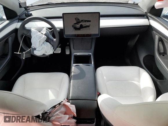 2024 Tesla Model Y Performance with VIN 7SAYGDEF3RF050704, listed as a Copart auction lot 45512455 with 15,539 mi miles and Salvage Title. Bid and sale history available at DreamBid. Image 8.