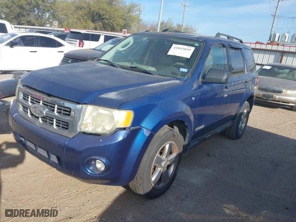 2008 Ford Escape XLT with VIN 1FMCU03148KE77063, listed as a IAAI auction lot 41815059 with 160,000 mi miles. Bid and sale history available at carsss.com. Image 2.