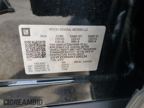 2019 Cadillac XT4 FWD Premium Luxury z VIN 1GYFZCR4XKF100124, wystawiony jako Copart lot #54249845 z przebiegiem 39 644 mil mil oraz Szkoda całkowita • Salvage title. Historia ofert i sprzedaży dostępna na DreamBid. Obrazek 13.