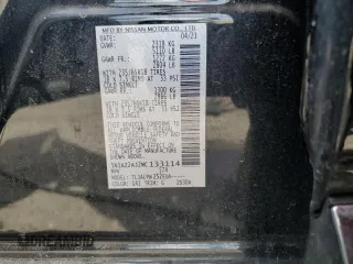 2021 Nissan Murano S with VIN 5N1AZ2AJ2MC133114, listed as a Copart auction lot 53856055 with 35,886 mi miles and Salvage title. Bid and sale history available at DreamBid. Image 12.