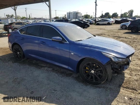 2021 Cadillac CT5 Luxury with VIN 1G6DM5RK3M0134243, listed as a Copart auction lot 58936485 with 48,288 mi miles and Salvage title. Bid and sale history available at DreamBid. Image 4.
