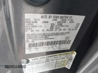 2011 Ford Expedition Limited with VIN 1FMJU1K50BEF09630, listed as a IAAI auction lot 41439602 with 192,409 mi miles. Bid and sale history available at carsss.com. Image 9.