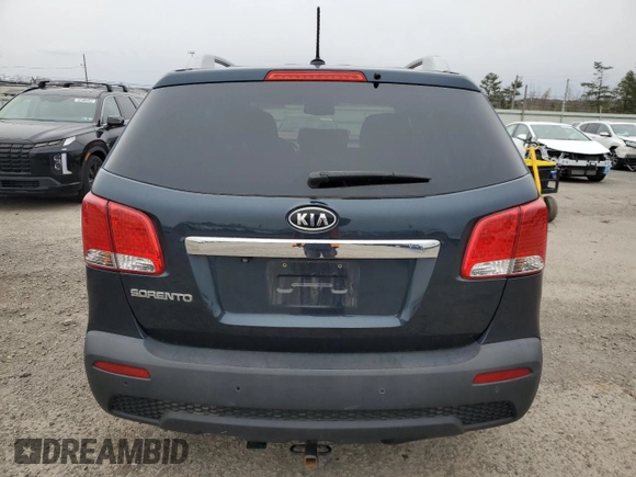 2012 Kia Sorento LX with VIN 5XYKTDA61CG282416, listed as a Copart auction lot 52176305 with 155,631 mi miles and Salvage Title. Bid and sale history available at DreamBid. Image 6.