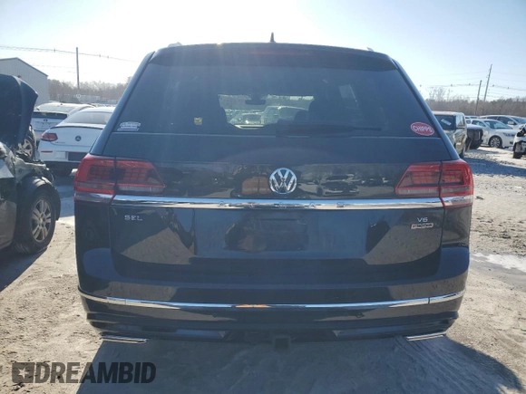 2019 Volkswagen Atlas SEL R-Line with VIN 1V2RR2CA3KC546952, listed as a Copart auction lot 46692645 with 64,416 mi miles and Salvage title. Bid and sale history available at DreamBid. Image 6.