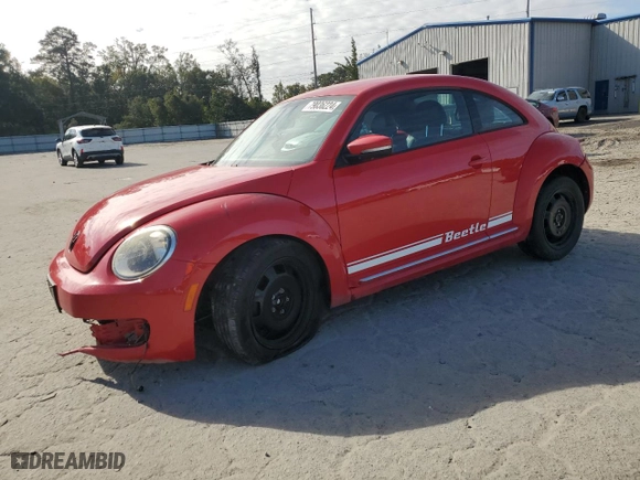 2012 Volkswagen Beetle 2.5L w/Sound/Nav PZEV with VIN 3VWJP7AT9CM661896, listed as a Copart auction lot 79036224 with 73,880 mi miles and Salvage Title. Bid and sale history available at carsss.com. Image 1.