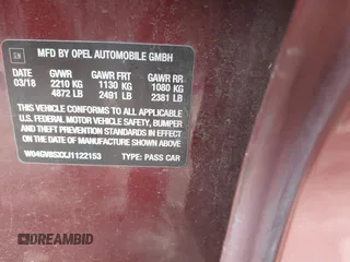 2018 Buick Regal Essence with VIN W04GV8SXXJ1122153, listed as a IAAI auction lot 42112879 with 70,408 mi miles and . Bid and sale history available at DreamBid. Image 9.