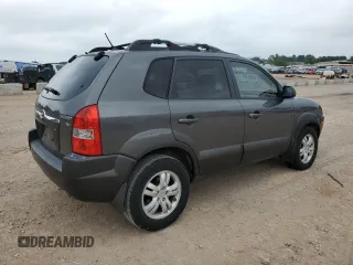 2007 Hyundai Tucson SE with VIN KM8JN12D07U520418, listed as a Copart auction lot 41568235 with 64,256 mi miles and Salvage Title. Bid and sale history available at carsss.com. Image 3.