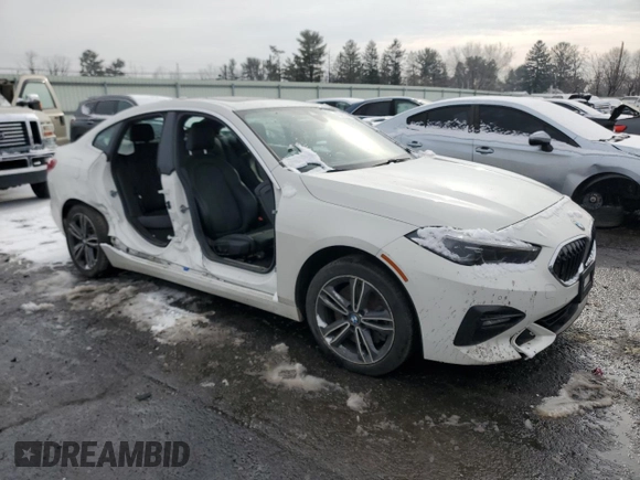 2021 BMW 2 Series 228i xDrive with VIN WBA73AK00M7G34687, listed as a Copart auction lot 43395285 with 34,868 mi miles and Salvage Title. Bid and sale history available at carsss.com. Image 4.
