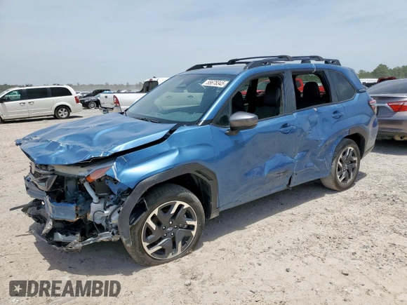 2025 Subaru Forester Limited with VIN JF2SLDRC3SH489245, listed as a Copart auction lot 55678345 with 2,846 mi miles and Salvage title. Bid and sale history available at DreamBid. Image 1.