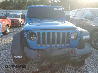 2022 Jeep Wrangler Unlimited Rubicon with VIN 1C4HJXFG8NW106102, listed as a Copart auction lot 77374814 with 45,546 mi miles and Salvage title. Bid and sale history available at DreamBid. Image 5.
