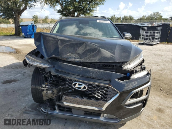 2021 Hyundai Kona Ultimate with VIN KM8K53A5XMU728876, listed as a Copart auction lot 78935024 with 36,198 mi miles and Salvage Title. Bid and sale history available at carsss.com. Image 5.