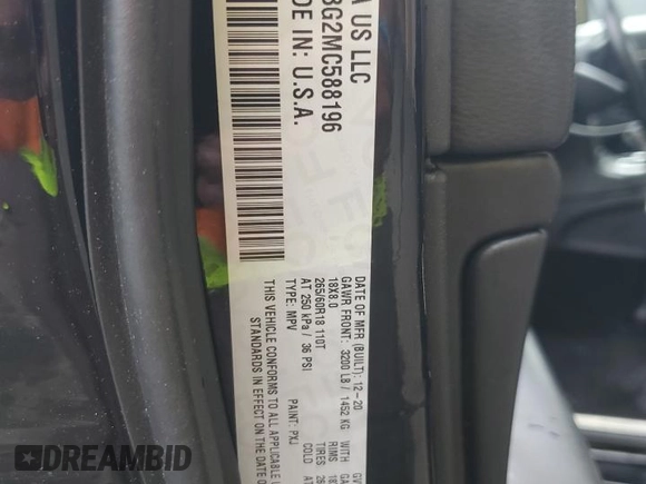 2021 Jeep Grand Cherokee Limited with VIN 1C4RJFBG2MC588196, listed as a Copart auction lot 60331725 with 109,577 mi miles and Clean title. Bid and sale history available at DreamBid. Image 13.