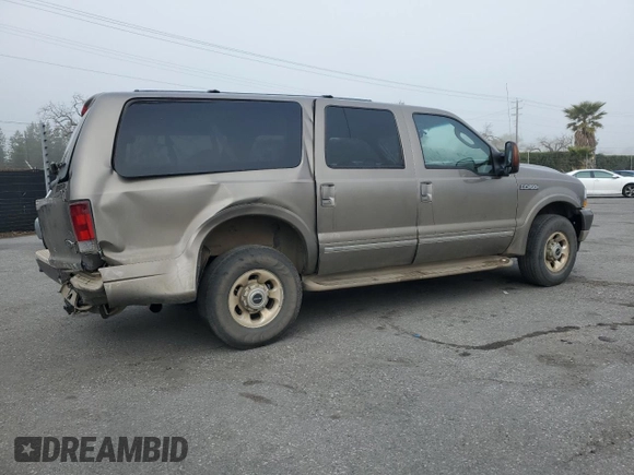 2004 Ford Excursion Limited z VIN 1FMNU42P24EA22324, wystawiony jako Copart lot #47445265 z przebiegiem 238 375 mil mil oraz Szkody całkowita. Historia ofert i sprzedaży dostępna na DreamBid. Obrazek 3.