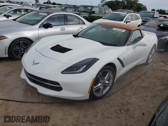 2017 Chevrolet Corvette 2LT with VIN 1G1YD3D76H5116584, listed as a Copart auction lot 73761684 with 0 mi miles and Non Repairable. Bid and sale history available at carsss.com. Image 1.
