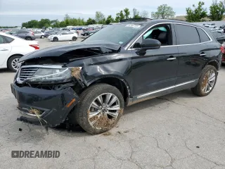 2016 Lincoln MKX Reserve with VIN 2LMPJ8LP2GBL43520, listed as a Copart auction lot 55290745 with 107,558 mi miles and Salvage title. Bid and sale history available at DreamBid. Image 1.