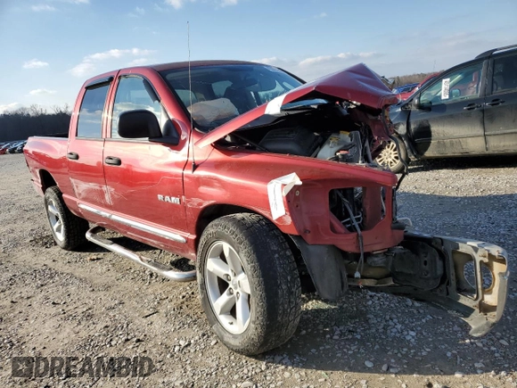 2008 Dodge 1500 SLT with VIN 1D7HA18N98J158239, listed as a Copart auction lot 45502435 with Not provided miles and Non repairable. Bid and sale history available at DreamBid. Image 4.