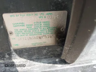 2004 Subaru Forester XS с VIN JF1SG65654H767490, выставлен на аукционе IAAI как лот 42367019 с пробегом 2 163 616 миль миль и . История ставок и продаж доступна на DreamBid. Изображение 9.