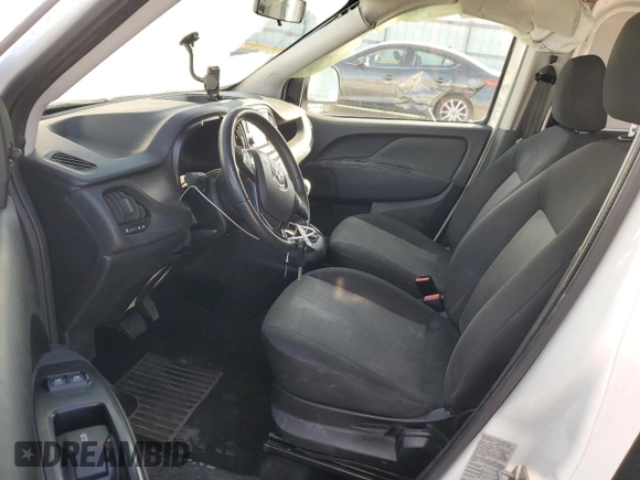 2019 Ram ProMaster City Cargo Tradesman SLT with VIN ZFBHRFBB7K6M23591, listed as a Copart auction lot 42138905 with 186,133 mi miles and Salvage title. Bid and sale history available at DreamBid. Image 7.