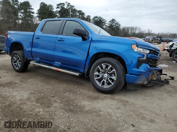 2024 Chevrolet Silverado 1500 RST with VIN 1GCUDEE8XRZ208610, listed as a Copart auction lot 45490585 with 0 mi miles and Salvage Title. Bid and sale history available at carsss.com. Image 4.