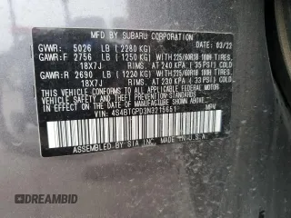 2022 Subaru Outback Touring XT с VIN 4S4BTGPD3N3215651, выставлен на аукционе Copart как лот 54936545 с пробегом 32 267 миль миль и Списание • Salvage title. История ставок и продаж доступна на DreamBid. Изображение 13.
