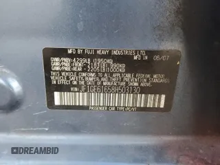 2008 Subaru Impreza Sedan (Natl) i w/Premium Pkg with VIN JF1GE61658H503130, listed as a Copart auction lot 53175745 with 0 mi miles and Salvage Title. Bid and sale history available at carsss.com. Image 13.