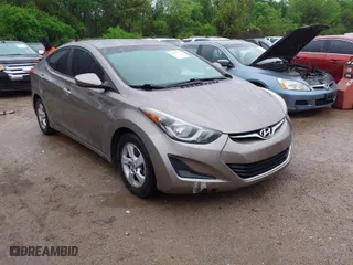2015 Hyundai Elantra SE with VIN 5NPDH4AE9FH587774, listed as a IAAI auction lot 41960355 with 175,727 mi miles. Bid and sale history available at carsss.com. Image 1.