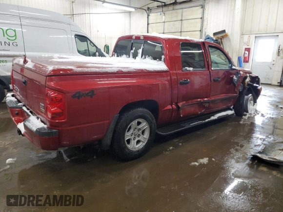 2007 Dodge Dakota SLT with VIN 1D7HW48P37S221039, listed as a Copart auction lot 48104975 with 138,371 mi miles and Salvage Title. Bid and sale history available at carsss.com. Image 3.