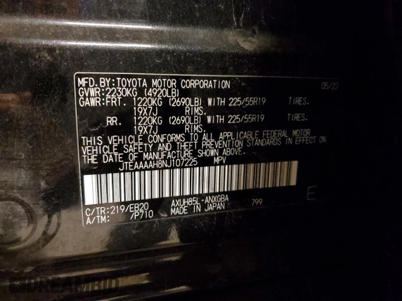 2022 Toyota Venza LE z VIN JTEAAAAH8NJ107225, wystawiony jako Copart lot #43418795 z przebiegiem 48 786 mil mil oraz Szkoda całkowita • Salvage title. Historia ofert i sprzedaży dostępna na DreamBid. Obrazek 13.