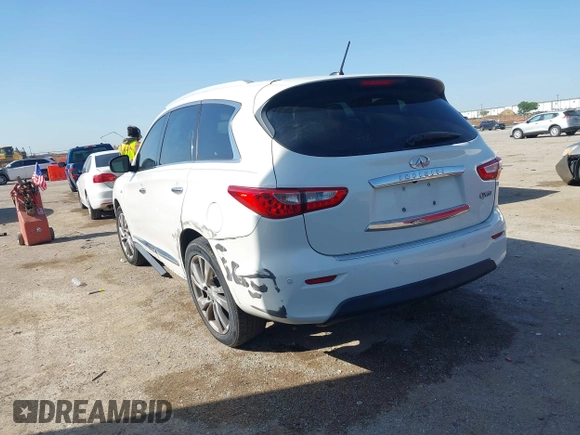 2014 Infiniti QX60 with VIN 5N1AL0MNXEC553824, listed as a IAAI auction lot 41995826 with 153,923 mi miles and . Bid and sale history available at DreamBid. Image 3.