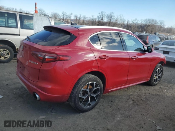 2021 Alfa Romeo Stelvio Ti z VIN ZASPAKBN5M7D00170, wystawiony jako Copart lot #41510865 z przebiegiem 27 492 mil mil oraz Szkoda całkowita • Salvage title. Historia ofert i sprzedaży dostępna na DreamBid. Obrazek 3.