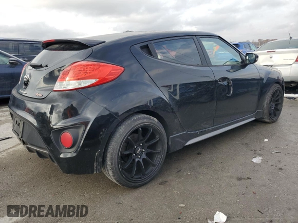 2015 Hyundai Veloster Turbo with VIN KMHTC6AE3FU232395, listed as a Copart auction lot 84521734 with 258,517 mi miles and Salvage Title. Bid and sale history available at carsss.com. Image 3.