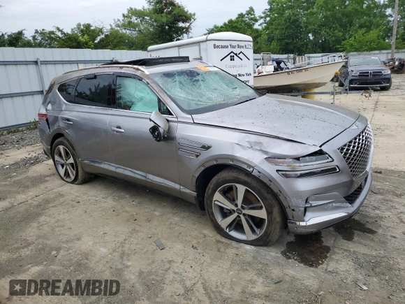 2021 Genesis GV80 with VIN KMUHBDSB8MU034413, listed as a Copart auction lot 59937315 with Not provided miles and Salvage title. Bid and sale history available at DreamBid. Image 4.