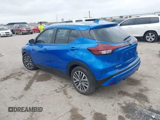 2023 Nissan Kicks SV with VIN 3N1CP5CV3PL554999, listed as a IAAI auction lot 42124980 with 19,963 mi miles and . Bid and sale history available at DreamBid. Image 3.