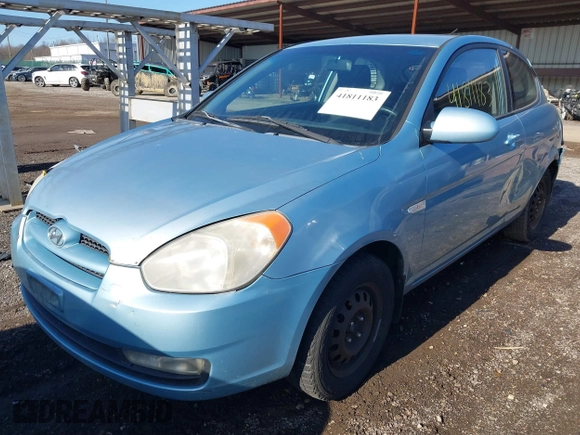 2007 Hyundai Accent SE with VIN KMHCN36CX7U031496, listed as a IAAI auction lot 41811183 with 201,740 mi miles. Bid and sale history available at carsss.com. Image 2.