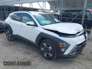 2024 Hyundai Kona SEL with VIN KM8HC3AB3RU045687, listed as a IAAI auction lot 41503874 with 17,468 mi miles. Bid and sale history available at carsss.com. Image 1.