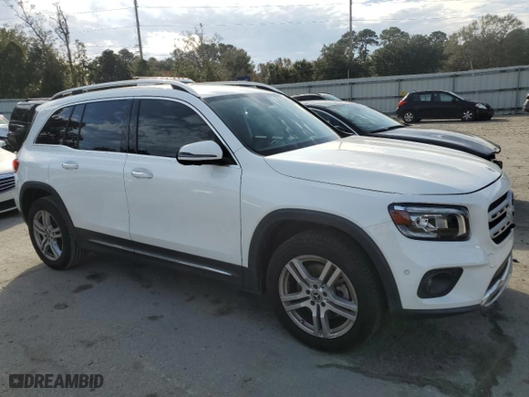 2021 Mercedes-Benz GLB with VIN W1N4M4GB2MW105381, listed as a Copart auction lot 83853894 with 0 mi miles and Salvage Title. Bid and sale history available at carsss.com. Image 4.