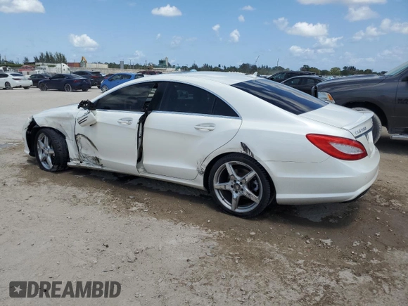 2014 Mercedes-Benz CLS-Class CLS 550 with VIN WDDLJ7DB9EA120692, listed as a Copart auction lot 53541555 with 145,699 mi miles and Salvage Title. Bid and sale history available at carsss.com. Image 2.