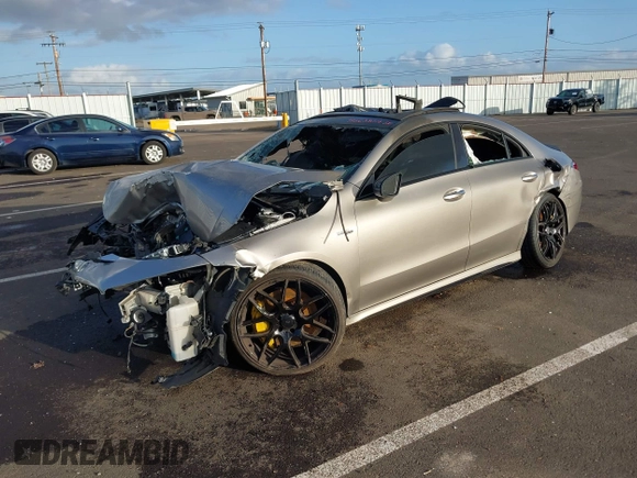 2020 Mercedes-Benz CLA with VIN WDD5J5BB7LN057291, listed as a IAAI auction lot 41663859 with 1 mi miles. Bid and sale history available at carsss.com. Image 2.