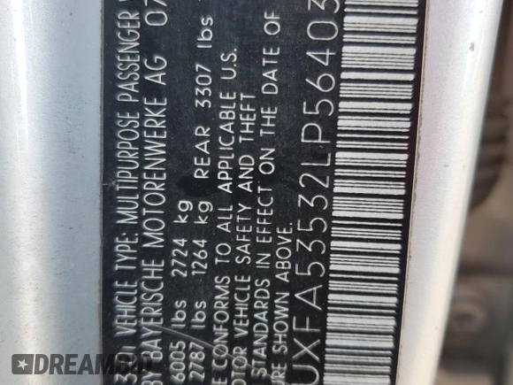 2002 BMW X5 3.0i with VIN 5UXFA53532LP56403, listed as a Copart auction lot 45882905 with 103,329 mi miles and Salvage Title. Bid and sale history available at carsss.com. Image 15.