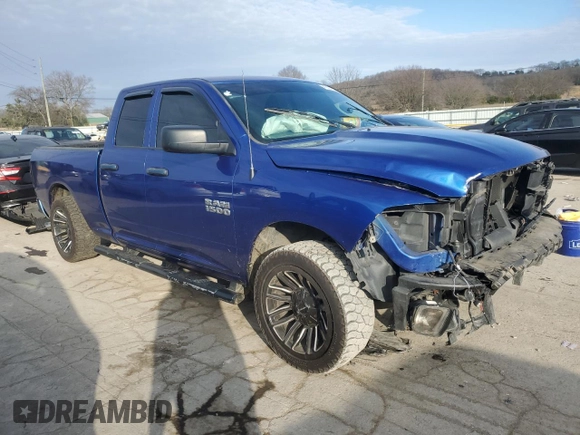 2018 Ram 1500 Express with VIN 1C6RR6FG2JS132324, listed as a Copart auction lot 41397535 with 102,551 mi miles and Salvage title. Bid and sale history available at DreamBid. Image 4.