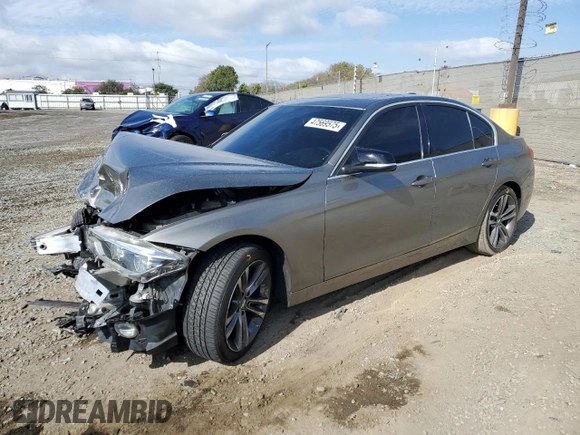 2017 BMW 3 Series 330i with VIN WBA8B9C56HK676040, listed as a Copart auction lot 47569575 with 85,437 mi miles and Salvage Title. Bid and sale history available at carsss.com. Image 1.
