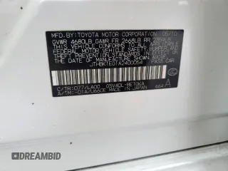 2010 Lexus ES 330 with VIN JTHBK1EG1A2400054, listed as a Copart auction lot 55506805 with 240,289 mi miles and Salvage Title. Bid and sale history available at DreamBid. Image 12.